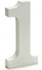 Pincello Cijfer 1 Hout Wit (1,8 X 21 X 17 Cm) (12 Stuks)