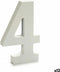 Pincello Cijfer 4 Hout Wit (1,8 X 21 X 17 Cm) (12 Stuks)