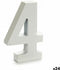 Pincello Cijfer 4 Hout Wit (2 X 16 X 14,5 Cm) (24 Stuks)