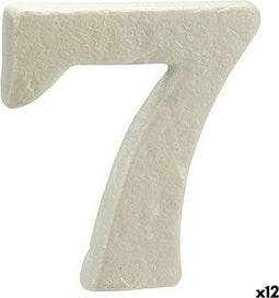 Pincello Cijfer 7 Wit Polyestyreen 2 X 15 X 10 Cm (12 Stuks)