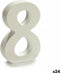 Pincello Cijfer 8 Hout Wit (2 X 16 X 14,5 Cm) (24 Stuks)