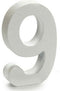 Pincello Cijfer 9 Hout Wit (2 X 16 X 14,5 Cm) (24 Stuks)