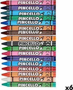 Pincello Gekleurde Was Multicolour (6 Stuks)
