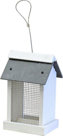 Pindahouder - wit/leisteen - 2-zijdig - hangbaar - 27 cm.