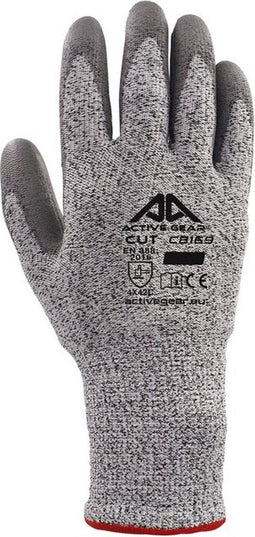 ActiveGear - Handschoen snijbestendig grijs 7/S
