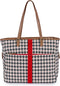 Pink Lining Henrietta Tote - Diamond Heart - Grey & Red