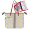 PINK LINING - Luiertas / Verzorgingstas - Henriette Tote - garden birds - Grijs / Geel