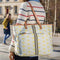 PINK LINING - Luiertas / Verzorgingstas - Henriette Tote - garden birds - Grijs / Geel