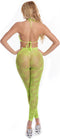 Pink Lipstick - Legging en bh-topje met cannabis motief neongroen - Groen