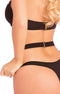 Pink Lipstick Lingerie Bodysuit BOUND GIRL Zwart