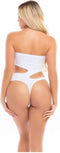 Pink Lipstick Lingerie Bodysuit Fatale Cutout, One Size Wit