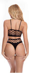 Pink Lipstick Lingerie Lingerie set NEON DREAMS 2PC, ONE SIZE Zwart