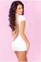 Pink Lipstick - Party dress met uitgesneden stukken (wit - blacklight) - S/M