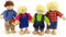 Pintoy 13555 Houten Boeren Familie Figuren 4 Stuks