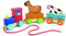 Pintoy Houten Dierentrein met Boerderijdieren - Educatief Speelgoed voor Kinderen vanaf 18 Maanden - 34x10x6 cm