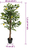 vidaXL - Kunstcitroenboom - met - 3 - stammen - 120 - cm - polypropeen - groen