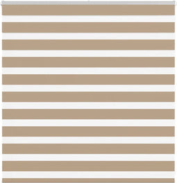 vidaXL - Zebra - Blind - 145x100 - cm - stofbreedte - 140,9 - cm - polyester - zandbruin