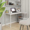 vidaXL - Computerbureau - 110x72x70 - cm - bewerkt - hout - wit