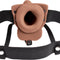 Pipedream - 6 inch Hollow Recharge Strap On - Strap On Hollow Caramel Beige