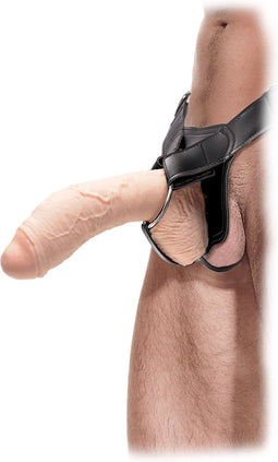 Pipedream FF Extreme voorbinddildo Extreme Hollow Strap-On Skin zwart,beige - 9,5 inch