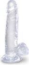 Pipedream - King Cock - Dildo met Balzak - 18 cm - Transparant