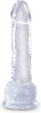 Pipedream - King Cock - Dildo met Balzak - 18 cm - Transparant