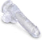 Pipedream - King Cock - Dildo met Balzak - 18 cm - Transparant