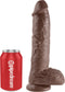 Pipedream King Cock realistische dildo Cock - With Balls bruin - 10,51 inch