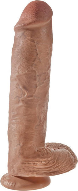 Pipedream - King Cock Realistische Dildo met Ballen en Zuignap - 28 cm - Bruin