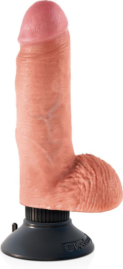 Pipedream - King Cock - Vibrating Cock with Balls - 7 Inch - Flesh