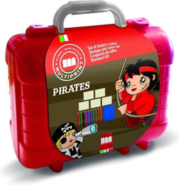 PIRATEN Aktetas van postzegels en tekeningen