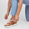 PS Poelman Year - Dames Leren Chunky Runner Sneaker - Mesh en Suéde - Bruin Beige Rood - Maat 42