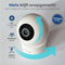 Gologi Beveiligingscamera Binnen - Smart Indoor Camera - 180° Draaibaar - Nightvision - Bewegingssensor - Blaf en Huil Detectie - Babyfoon - Huisdiercamera met App - Wit