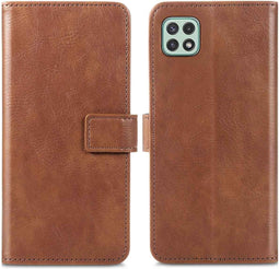 iMoshion Hoesje Geschikt voor Samsung Galaxy A22 (5G) Hoesje Met Pasjeshouder - iMoshion Luxe Bookcase - Bruin