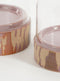 Mica Decorations Javi - Kaarsenhouder - Set van 2 - H35 x Ø19 cm - Roze beige (2 stuks)