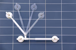 Pivoterende wandbeugel op zuignap : telescopisch 34-46,5 cm
