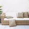 vidaXL Sierkussens 4 st 40x40 cm stof taupe