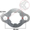 Voortandwiel Borgplaat (28mm hart-hart) Derbi Senda / Honda Mb 5 / Mt 5 / Honda Nsr 50 / Honda Mbx / Mtx (M6 gaten)