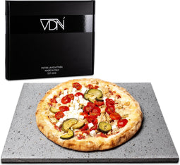 Pizzasteen BBQ oven - lava van vulkaan Etna - Barbecue accessoires - Pizzaplaat - Made in Italy - Broodbaksteen - 30x38x1.1 - VDN