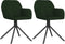 vidaXL - Eetkamerstoelen - draaibaar - 2 - st - fluweel - donkergroen