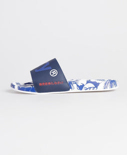 Superdry AOP Beach Slide - Heren Slippers - Cobalt Hawaiian - Maat 44/45