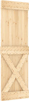 vidaXL - Schuifdeur - met - beslag - 70x210 - cm - massief - grenenhout