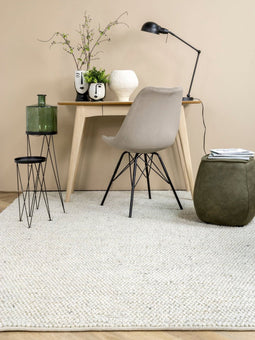 MOMO Rugs Bubbles Grey Vloerkleed - 80x300 - Rechthoek - Laagpolig,Structuur Tapijt - Modern - Beige, Grijs