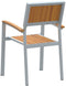 vidaXL - Tuinstoelen - 4 - stuks - Stapelbaar - Grijs - Massief - Acaciahout - en - Metaal