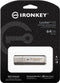 Kingston IronKey Locker+ 50 - USB Stick 64GB - AES-hardwarematige versleuteling - Zilver