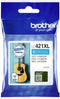 Brother LC-421XLC - Inktcartridge - Kwalitatief hoogwaardige afdrukken - Blauw