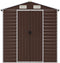 vidaXL - Tuinschuur - 191x130x198 - cm - gegalvaniseerd - staal - bruin
