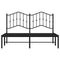 vidaXL - Bedframe - met - hoofdbord - metaal - zwart - 150x200 - cm