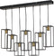 Light & Living Hanglamp Marley - Zwart - 84x15x57cm - 7L - Luxe - Hanglampen Eetkamer, Slaapkamer, Woonkamer