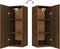 vidaXL - Wandkast - 34,5x34x90 - cm - bewerkt - hout - bruineikenkleurig
